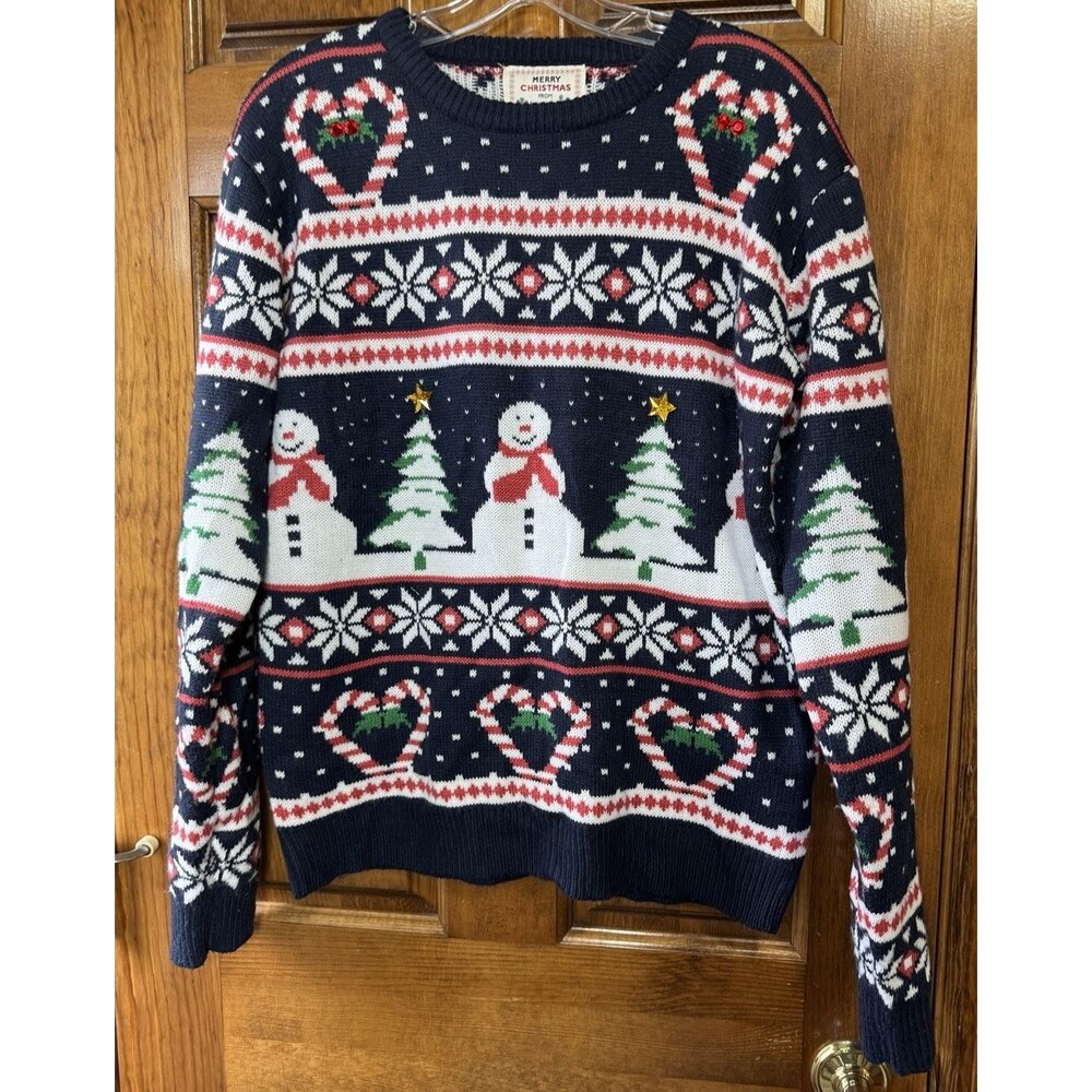 Daisys Boutique Snowman sweater Ugly Christmas Sweater Size Small